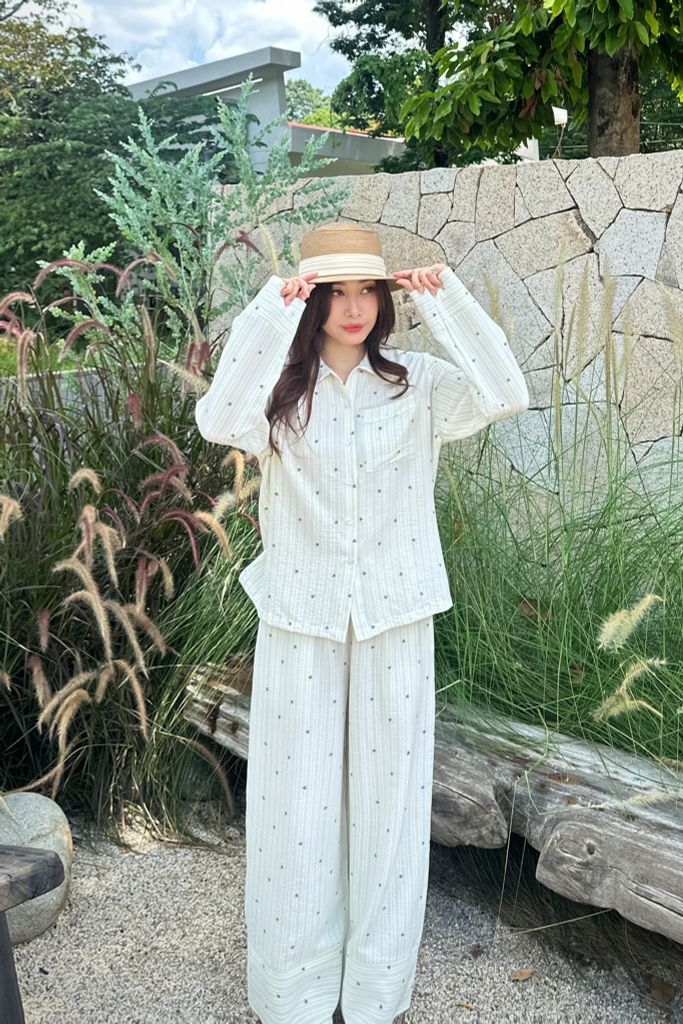 Pijama dài tay Freesize Zoe Green Long Sleeve Set
