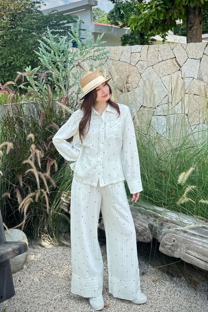 Pijama dài tay Freesize Zoe Green Long Sleeve Set