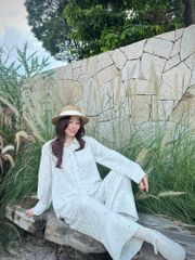 Pijama dài tay Freesize Zoe Green Long Sleeve Set