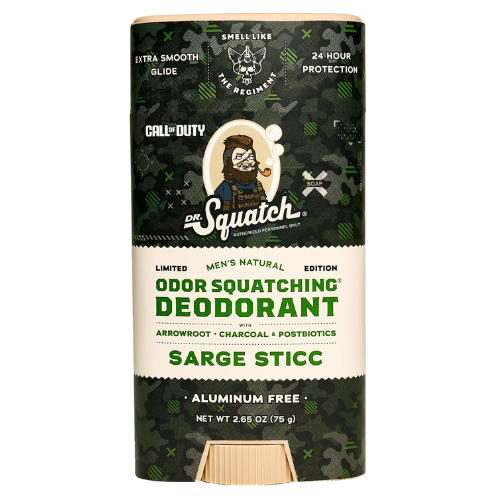  Lăn Khử Mùi Dr. Squatch Call of Duty Limited Edition Sarge Sticc Aluminum Free Deodorant 75Gr 