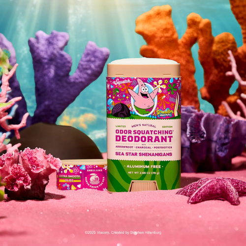  Lăn Khử Mùi Dr. Squatch SpongeBob SquarePants Limited Edition Sea Star Shenanigans Aluminum Free Deodorant 75Gr 