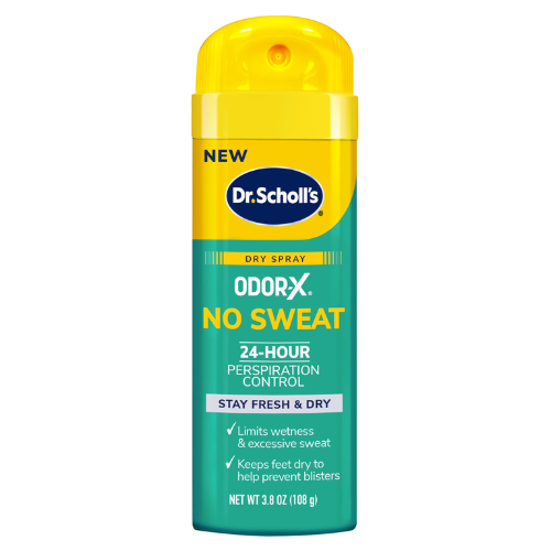  Xịt Khử Mùi Chân Dr. Scholl’s Odor-X No Sweat Dry Foot Spray Unscented 133GR 