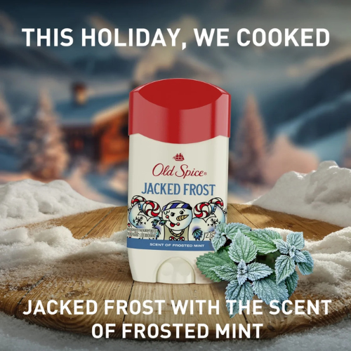  Lăn Khử Mùi Old Spice Holiday Limited Edition Jacked Frost with Frosted Mint Scent 73Gr (Sáp Trắng) 