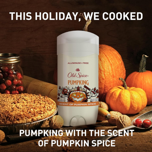  Lăn Khử Mùi Old Spice Holiday Limited Edition PumpKing Pumpkin Spice Scent Aluminum-Free 85Gr (Sáp Xanh) 