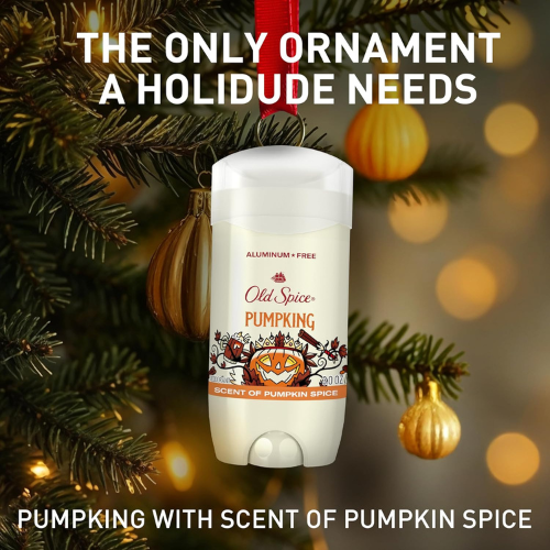  Lăn Khử Mùi Old Spice Holiday Limited Edition PumpKing Pumpkin Spice Scent Aluminum-Free 85Gr (Sáp Xanh) 