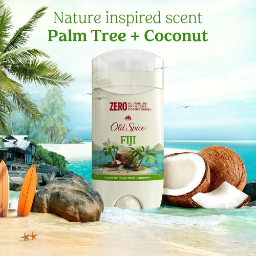  Lăn Khử Mùi Old Spice Inspired By Nature Collection Fiji With Palm Tree 85Gr (Sáp Xanh) 