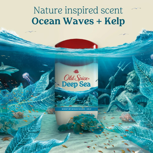  Lăn Khử Mùi Old Spice Inspired By Nature Collection Deep Sea With Ocean Elements 73Gr (Sáp Trắng) 