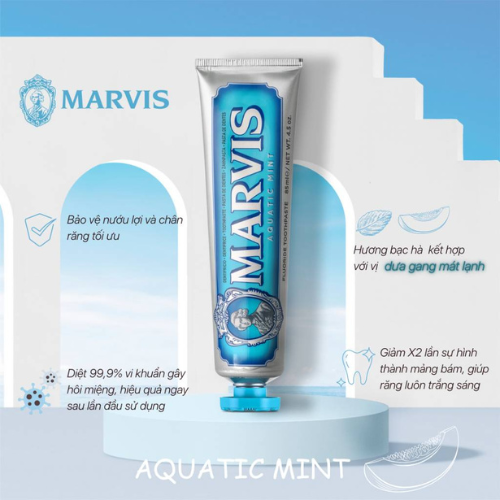  Kem Đánh Răng Marvis Aquatic Mint 85ML 
