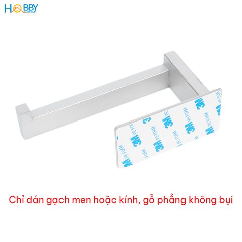 Kệ để cuộn giấy vệ sinh dán tường inox 304 Hobby Home Decor G12