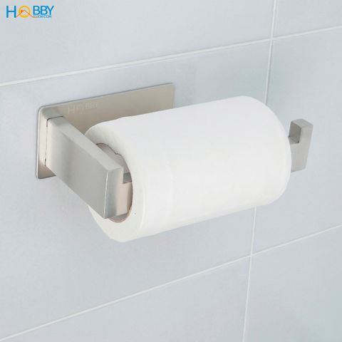 Kệ để cuộn giấy vệ sinh dán tường inox 304 Hobby Home Decor G12