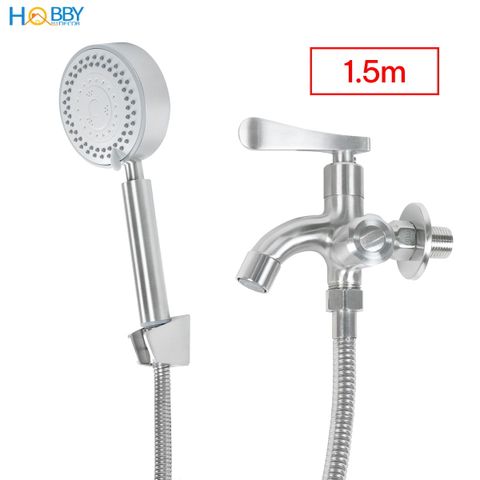 Combo củ sen tay sen tắm lạnh 5 chế độ inox 304 Hobby home decor CST2