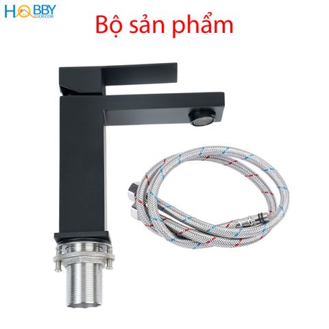 Vòi rửa mặt lavabo nóng lạnh inox 304 sơn đen Hobby Home Decor VRM5D