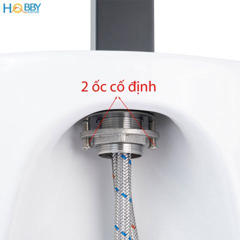 Vòi rửa mặt lavabo nóng lạnh inox 304 sơn đen Hobby Home Decor VRM5D