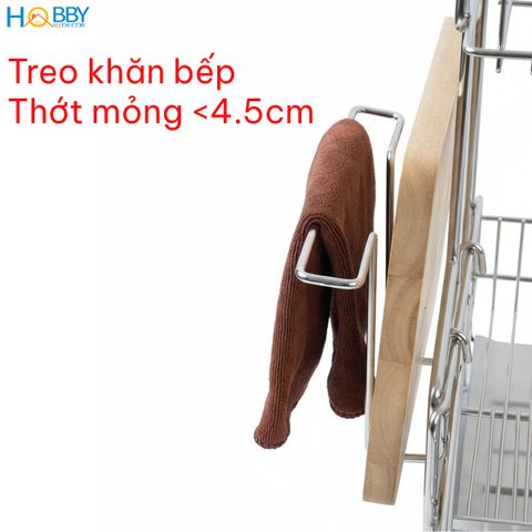 Kệ chén đa năng 2 tầng có khay hứng nước inox 304 Hobby home decor KC9