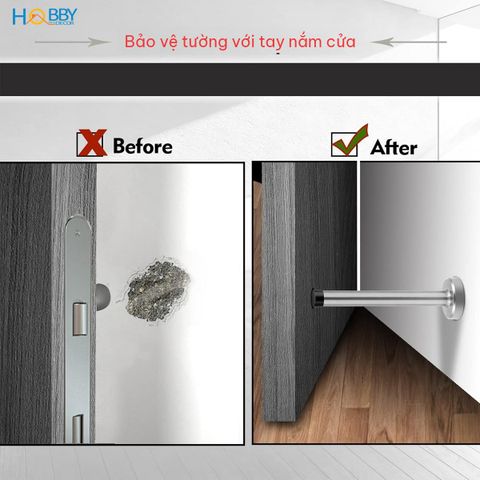 Chốt chặn cửa chống va đạp tường inox 304 Hobby home decor CC15