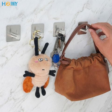 Combo 4 móc treo đồ dán tường inox 304 HOBBY Home Decor TV160-4
