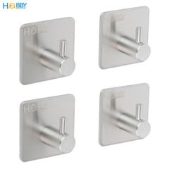 Combo 4 móc treo đồ dán tường inox 304 HOBBY Home Decor TV160-4