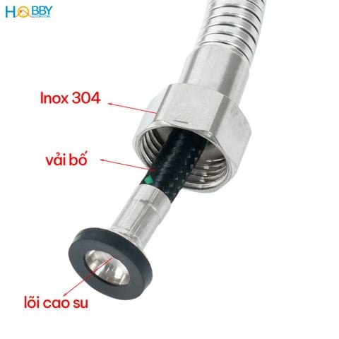 Dây sen tắm 3 lớp chịu áp chịu nhiệt inox 304 Hobby home decor DS