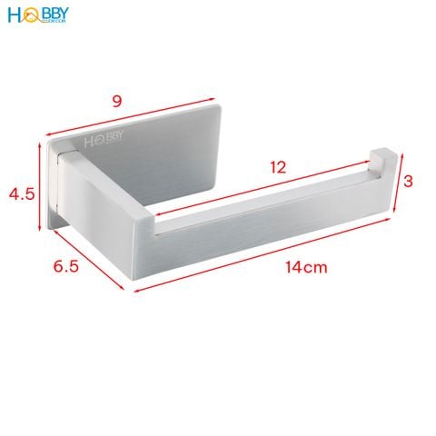 Kệ để cuộn giấy vệ sinh dán tường inox 304 Hobby Home Decor G12