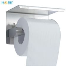 Kệ treo giấy vệ sinh có mái che inox 304 xước Hobby home decor G24