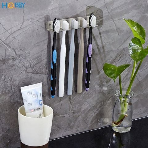 Giá Treo 5 Bàn Chải Đánh Răng Inox 304 Dán Tường HOBBY Home Decor DK2