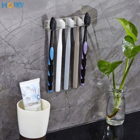 Giá Treo 5 Bàn Chải Đánh Răng Inox 304 Dán Tường HOBBY Home Decor DK2