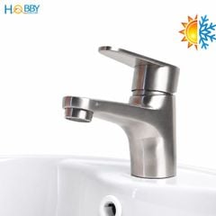 Vòi rửa mặt nóng lạnh lavabo inox 304 loại thấp Hobby Home Decor VRM13