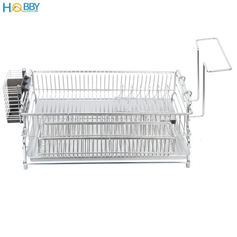 Kệ chén đa năng 1 tầng có khay hứng nước inox 304 Hobby home decor KC10
