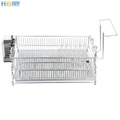 Kệ chén đa năng 1 tầng có khay hứng nước inox 304 Hobby home decor KC10