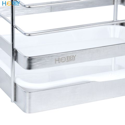 Kệ cắm dao keo thớt có 3 móc treo đồ inox 304 Hobby Home Decor DD2N3