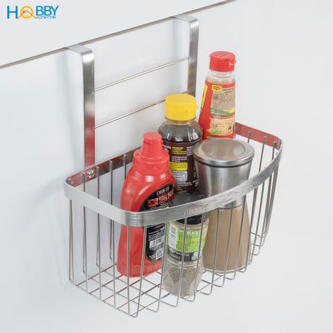 Kệ đựng chai lọ gia vị gắn cánh tủ bếp inox 304 Hobby home decor TB5