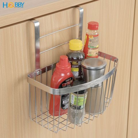 Kệ đựng chai lọ gia vị gắn cánh tủ bếp inox 304 Hobby home decor TB5