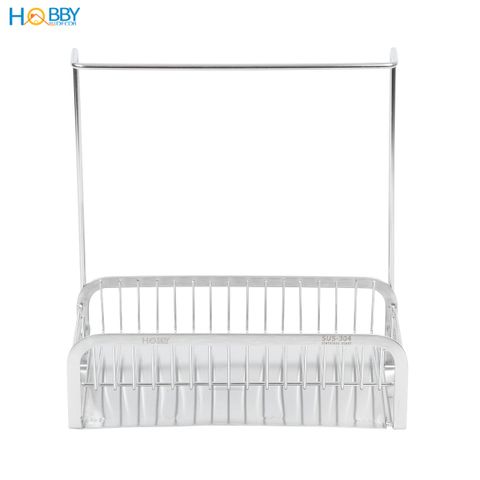 Kệ để dụng cụ rửa chén có thanh treo khăn Inox 304 Hobby home decor KRC14