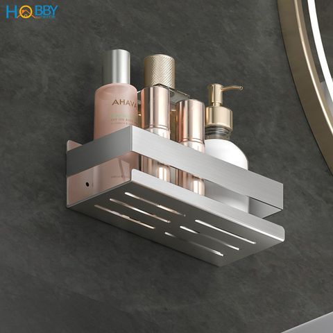 Kệ đựng đồ phòng tắm inox 304 xước dán tường Hobby home decor KCNX