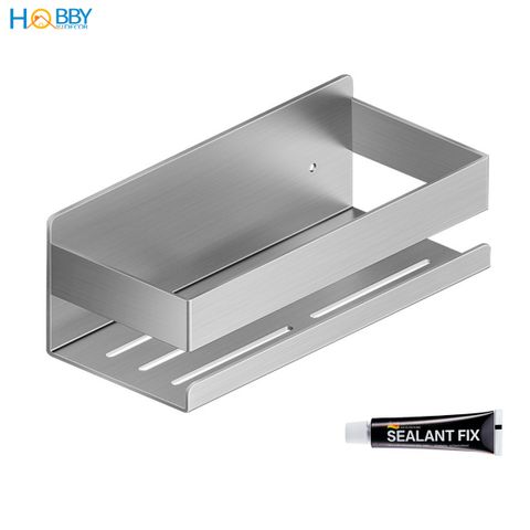 Kệ đựng đồ phòng tắm inox 304 xước dán tường Hobby home decor KCNX