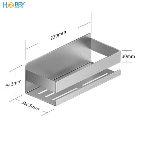 Kệ đựng đồ phòng tắm inox 304 xước dán tường Hobby home decor KCNX