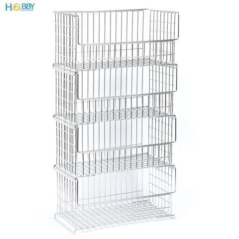 Kệ đựng đồ đa năng lắp tầng tiện dụng inox 304 Hobby home decor KRT