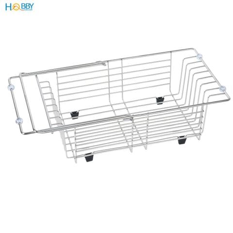 Khay đựng đồ chén đĩa gác trong chậu inox 304 Hobby home decor KDC7