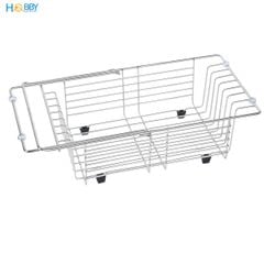 Khay đựng chén đĩa gác bồn rửa chén co giãn inox 304 Hobby home decor KDC5