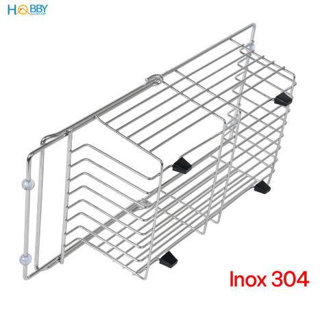 Khay đựng chén đĩa gác bồn rửa chén co giãn inox 304 Hobby home decor KDC5
