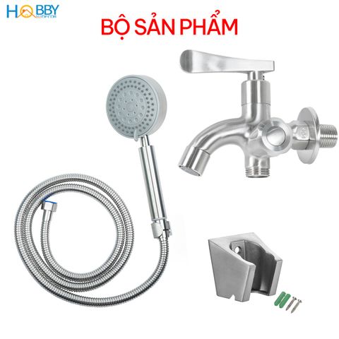 Combo củ sen tay sen tắm lạnh 5 chế độ inox 304 Hobby home decor CST2
