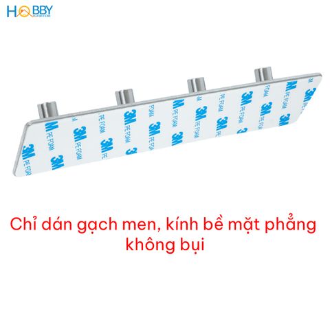 Móc treo quần áo 4 chấu inox 304 dán tường Hobby home decor 4V110