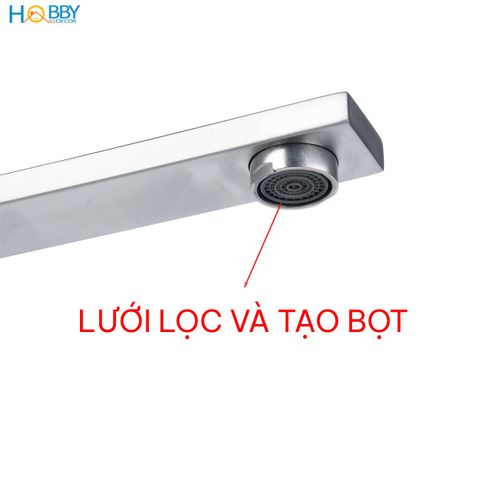 Vòi nước rửa chén nóng lạnh Inox 304 chân vuông Hobby Home Decor RCD2