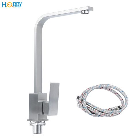 Vòi nước rửa chén nóng lạnh Inox 304 chân vuông Hobby Home Decor RCD2