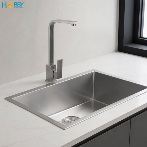 Vòi nước rửa chén nóng lạnh Inox 304 chân vuông Hobby Home Decor RCD2