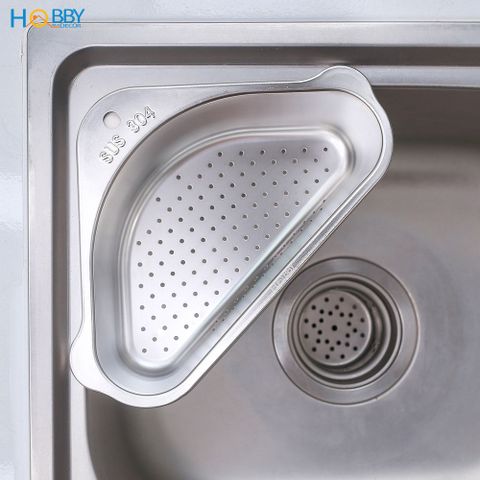 Rổ treo góc chậu rửa chén đa năng tiện dụng Inox 304 Hobby Home Decor KGC1
