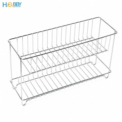 Kệ đồ trang điểm sữa rửa mặt 2 tầng inox 304 Hobby Home decor K2TD