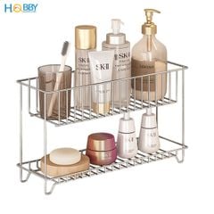 Kệ đồ trang điểm sữa rửa mặt 2 tầng inox 304 Hobby Home decor K2TD