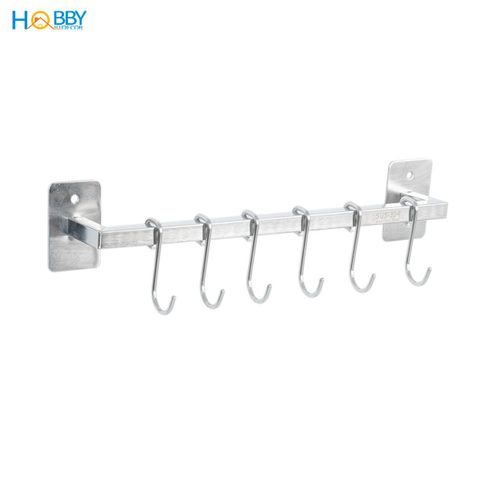 Thanh treo dụng cụ nhà bếp kèm móc treo inox 304 Hobby home decor TTB