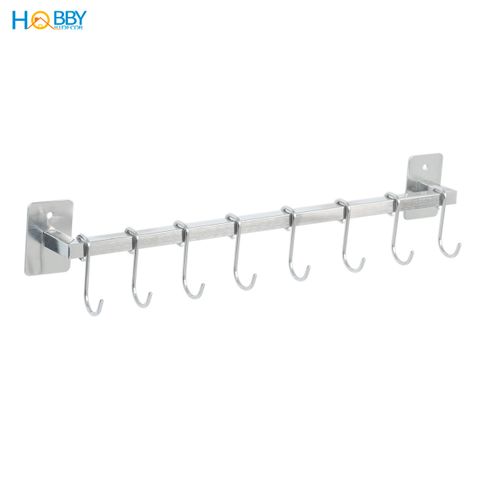 Thanh treo dụng cụ nhà bếp kèm móc treo inox 304 Hobby home decor TTB